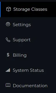 An image of Tebi's interface: setting multiple storage classes and regions for storing data.